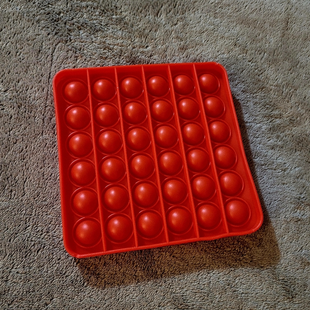 Red Square Pop Pop Fidget Toy
